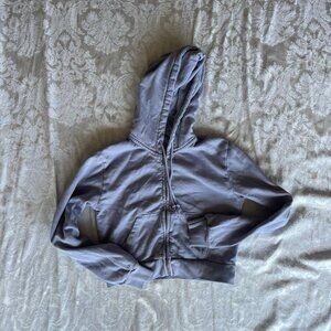 brandy melville cropped purple hoodie